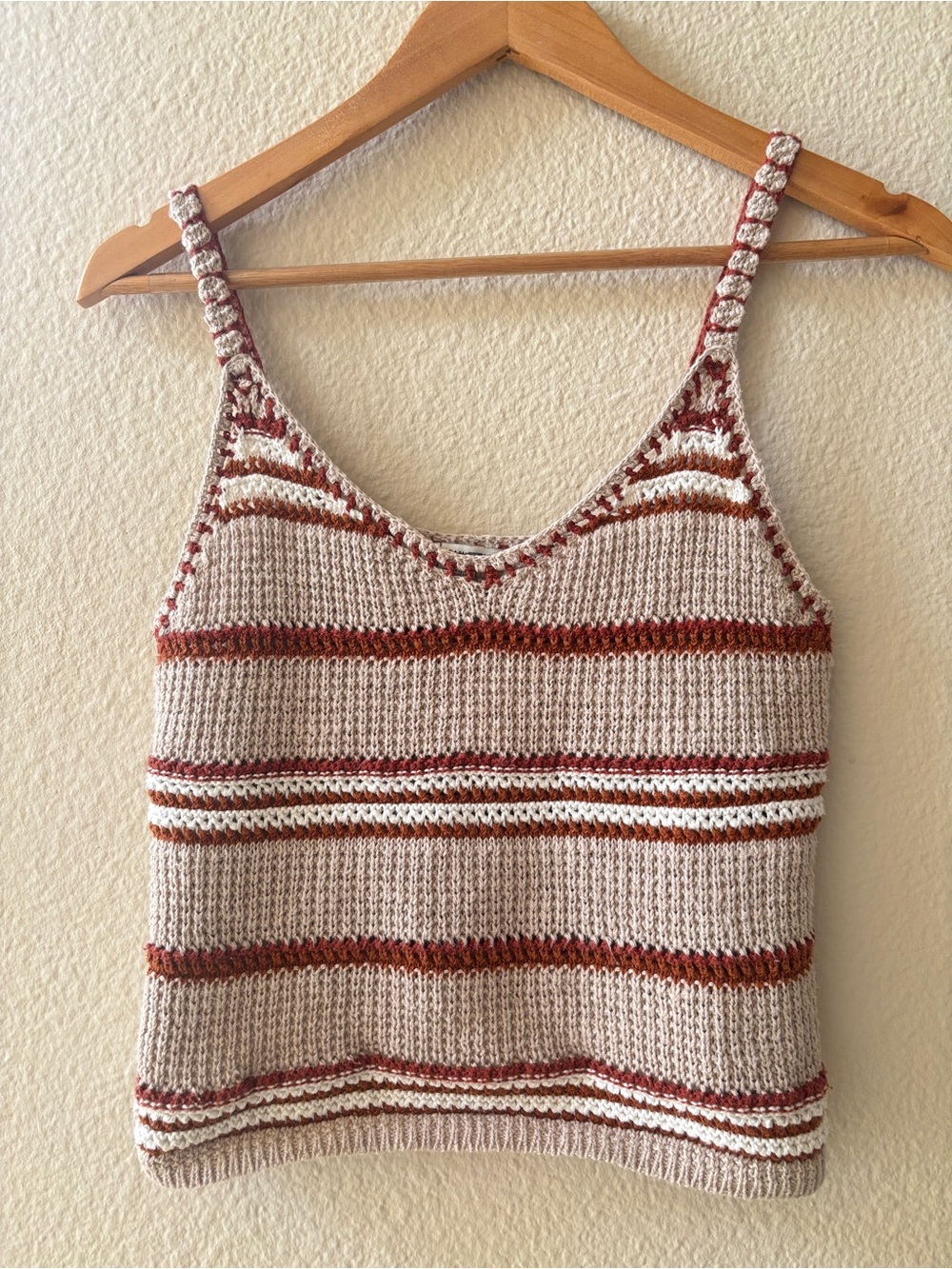 AE American Eagle Striped Sweater Tank size Large
